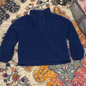 Loft Cozy Blue Fleece Pullover